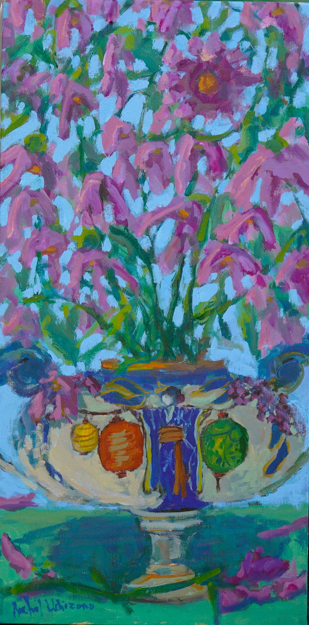Dahlia Painting by Rachel Uchizono