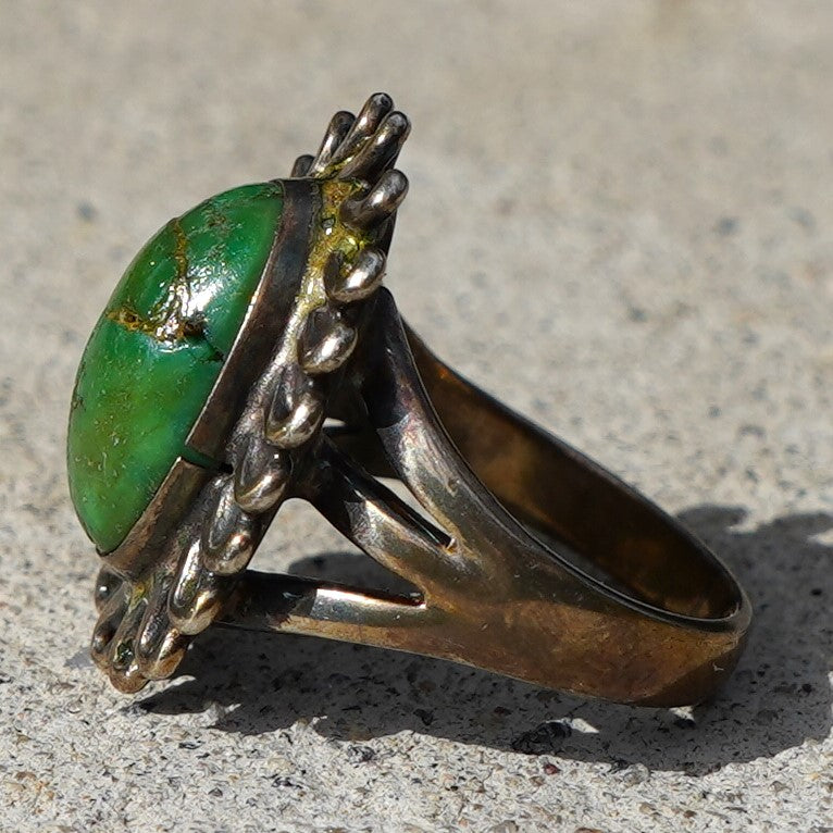 Old Navajo Cerrillos Turquoise Ring