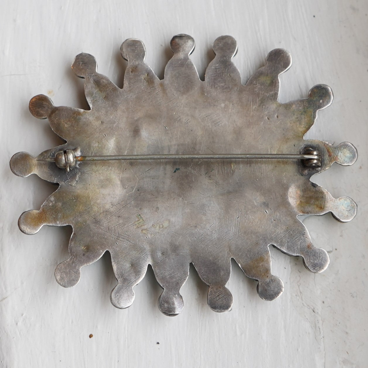 Vintage Turquoise Zuni Pin