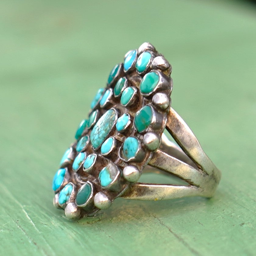 Navajo Split Shank Cluster Ring