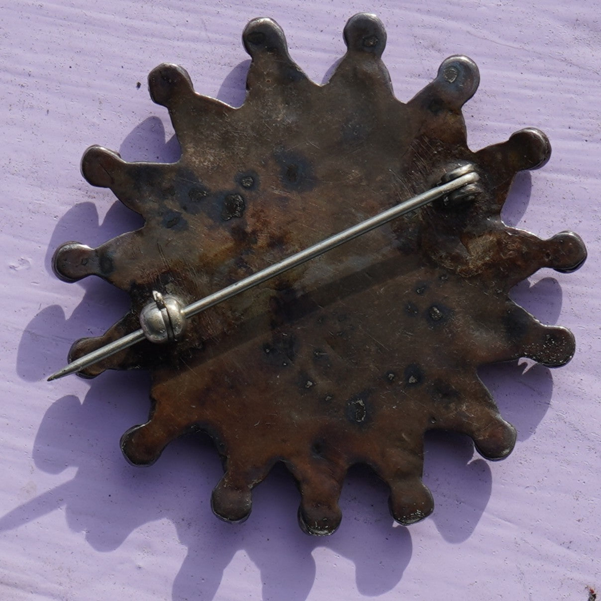 1940's Zuni Turquoise Sterling Silver Pin