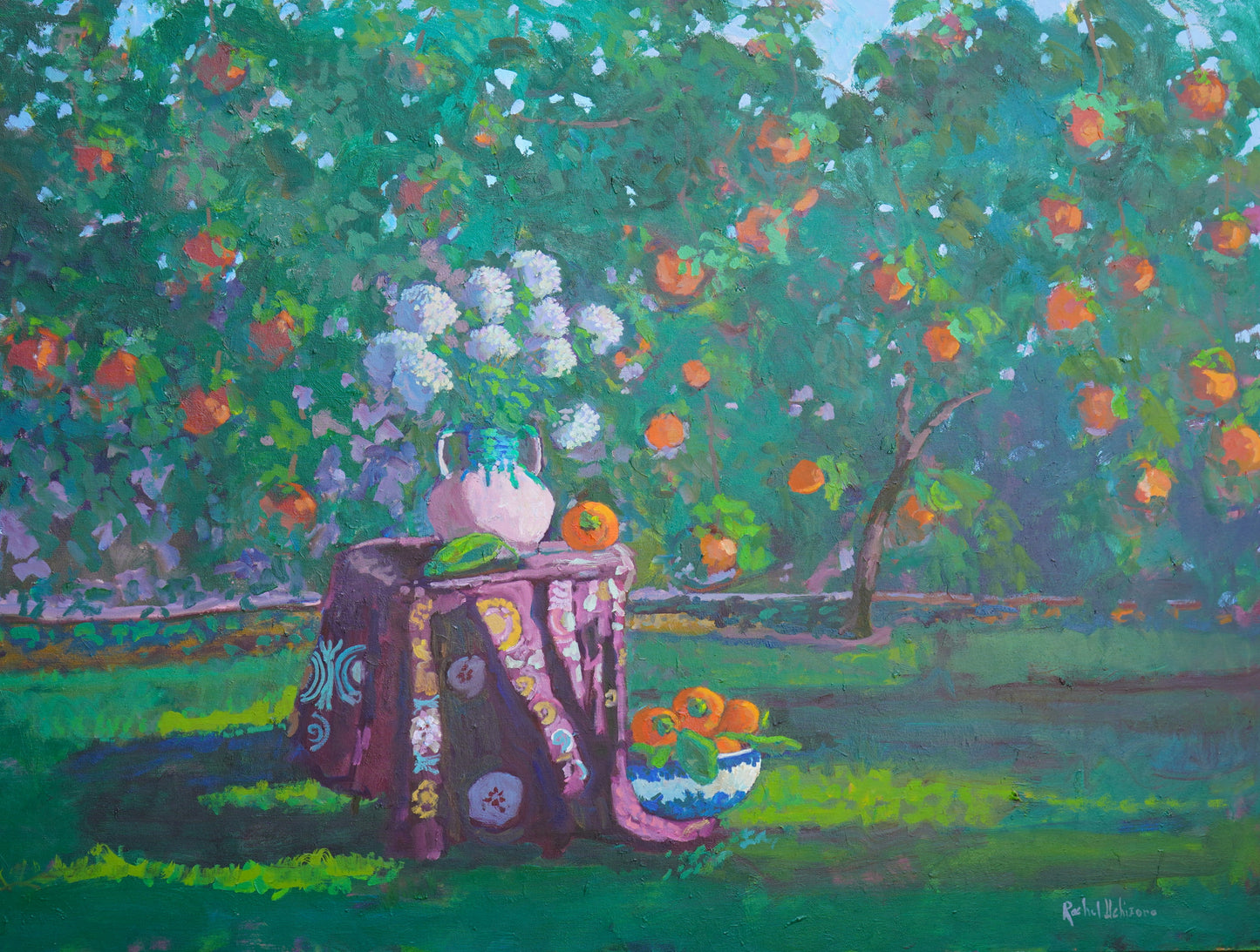 Large Floral Painting By Rachel Uchizono