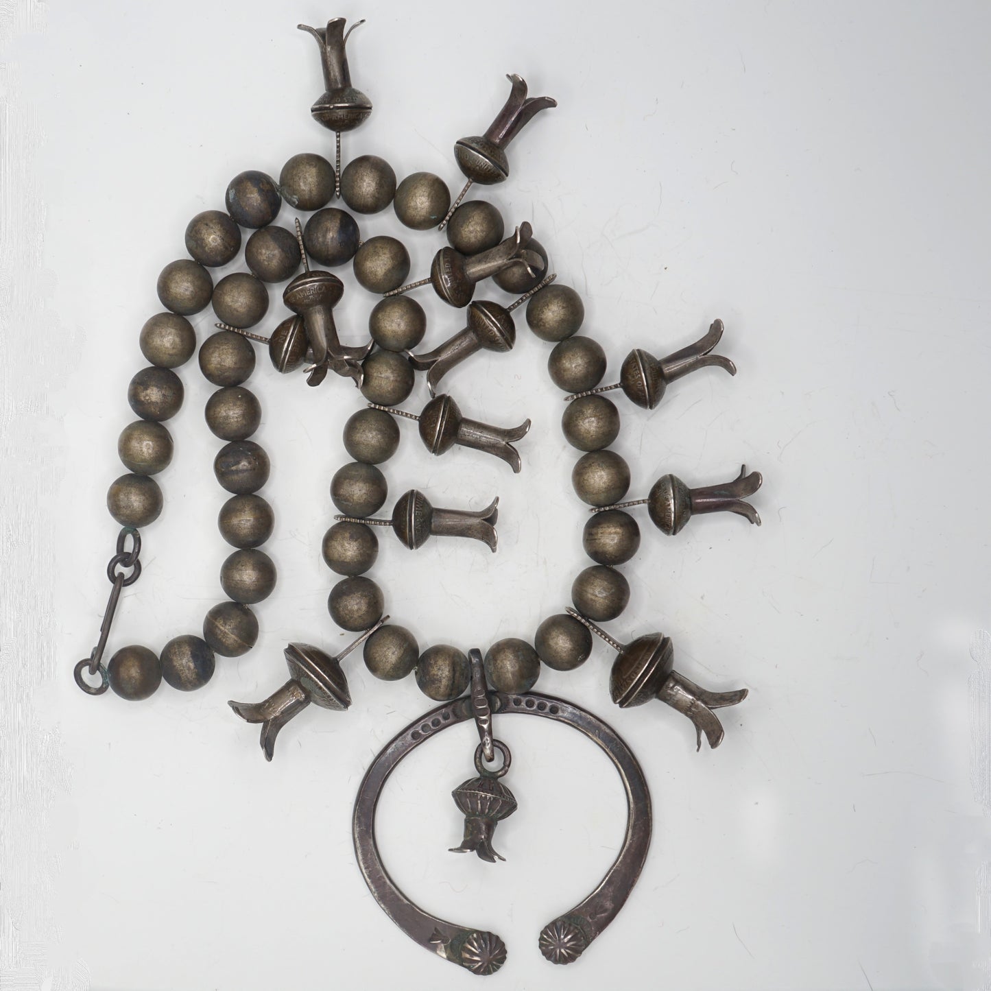 Vintage Coin Silver Squash Blossom Necklace