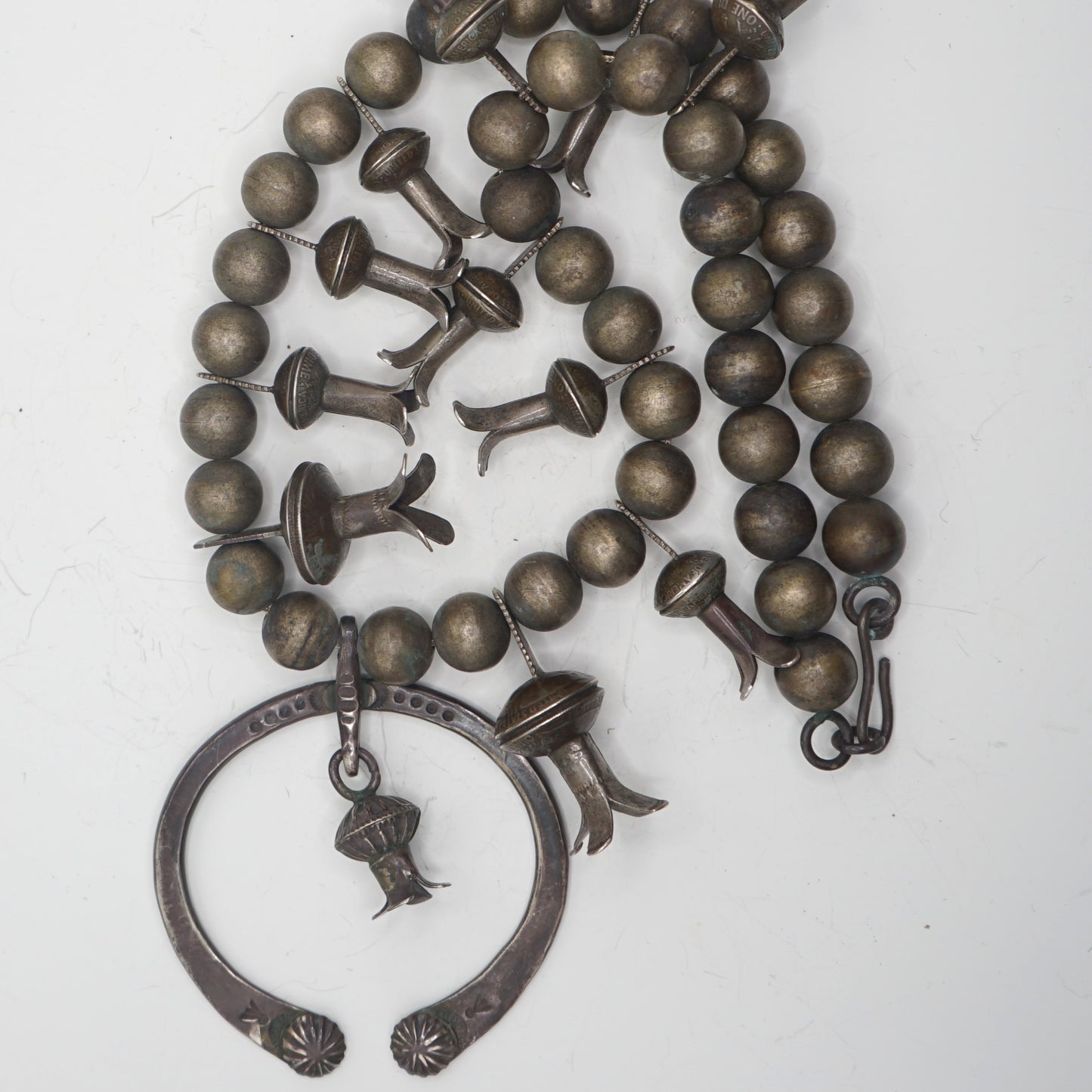 Vintage Coin Silver Squash Blossom Necklace