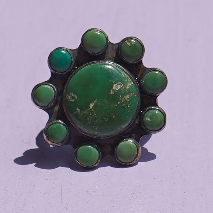 Vintage Navajo Turquoise Satellite Ring
