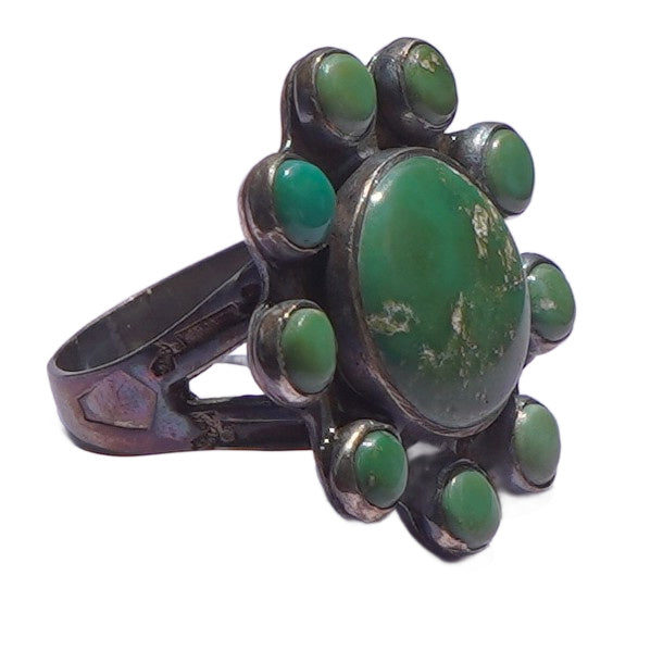 Vintage Navajo Turquoise Satellite Ring