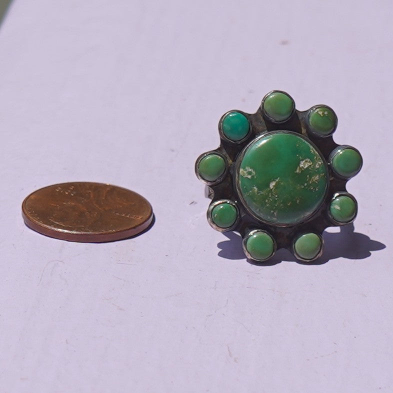Vintage Navajo Turquoise Satellite Ring