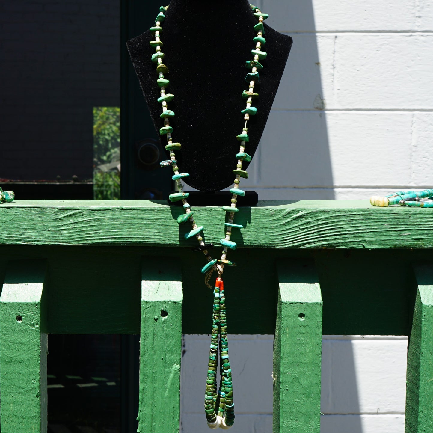 Vintage Turquoise Tab And Jacla Necklace