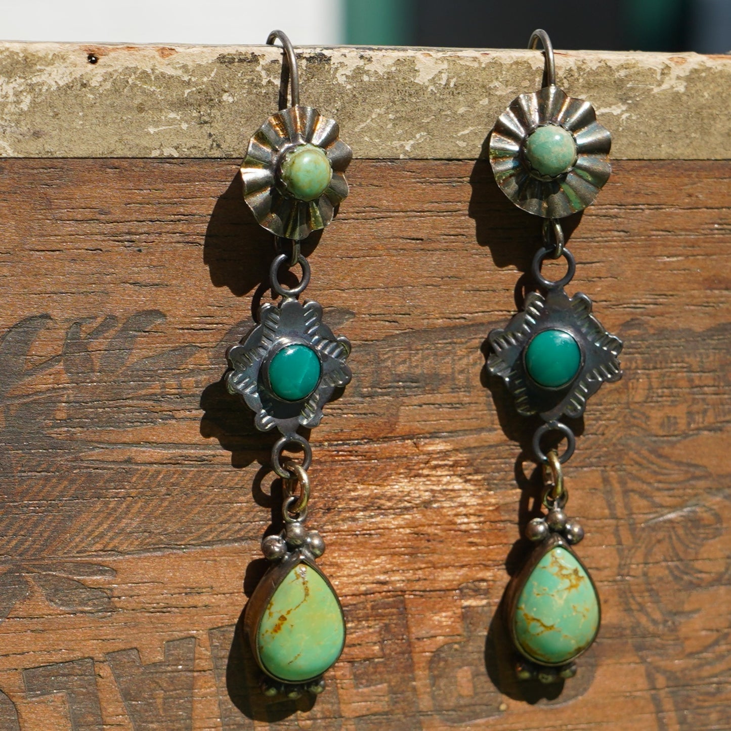 Vintage Turquoise Drop Earrings