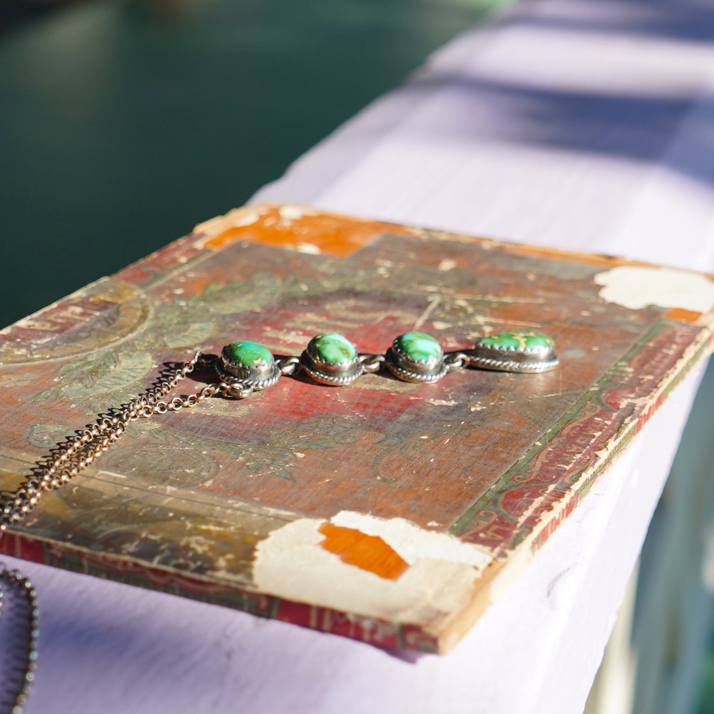 Sterling Silver Sonoran Gold Turquoise Lariat Necklace