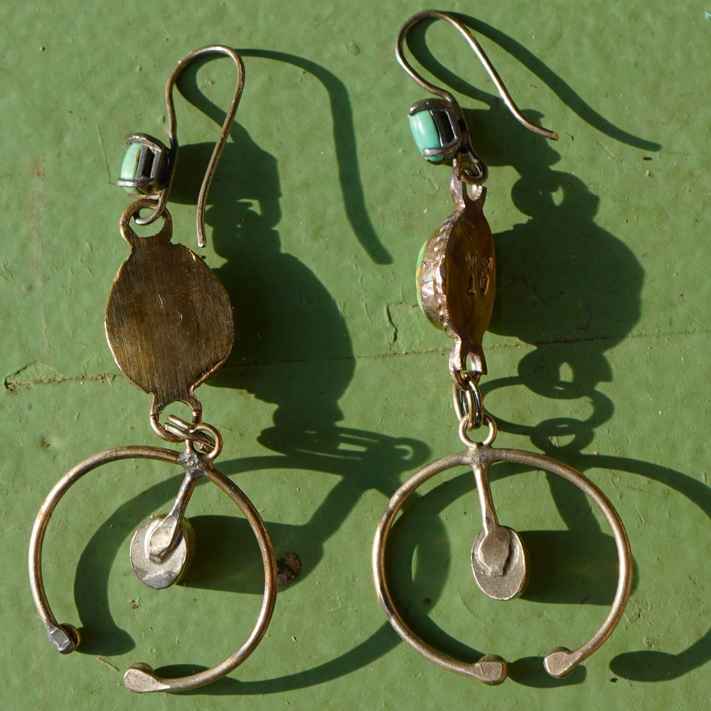Long Turquoise Naja Earrings
