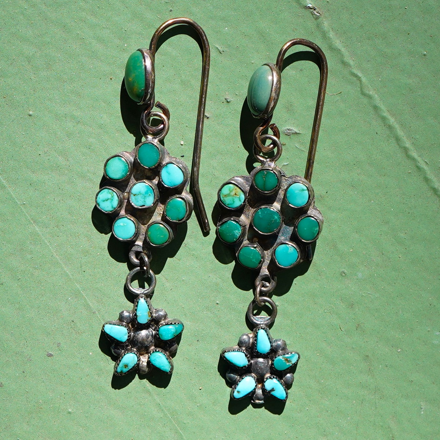 Vintage Cerrillos Turquoise Earrings