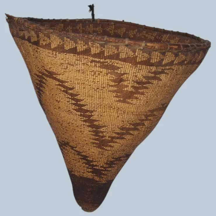 Incredible 1870's Pit River Burden Basket
