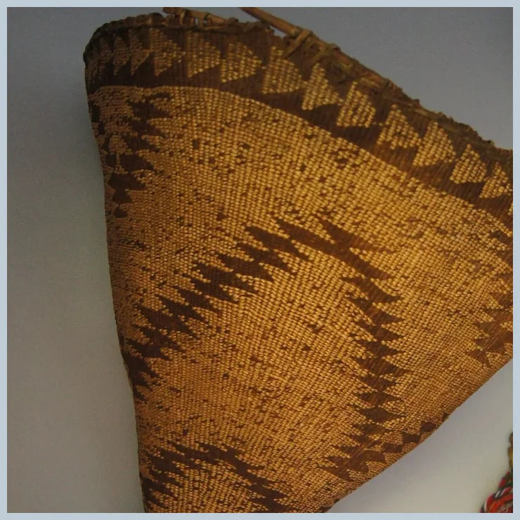 Incredible 1870's Pit River Burden Basket