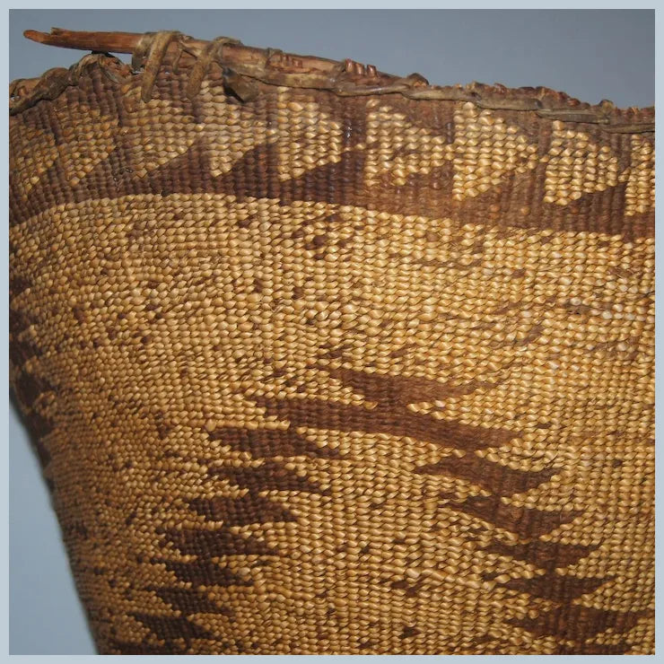 Incredible 1870's Pit River Burden Basket