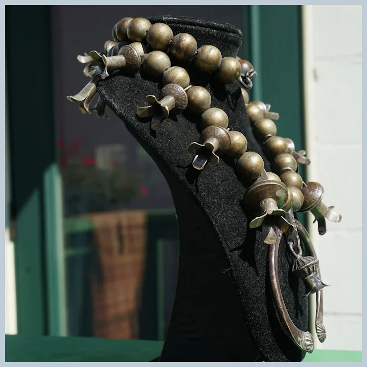 Vintage Coin Silver Squash Blossom Necklace