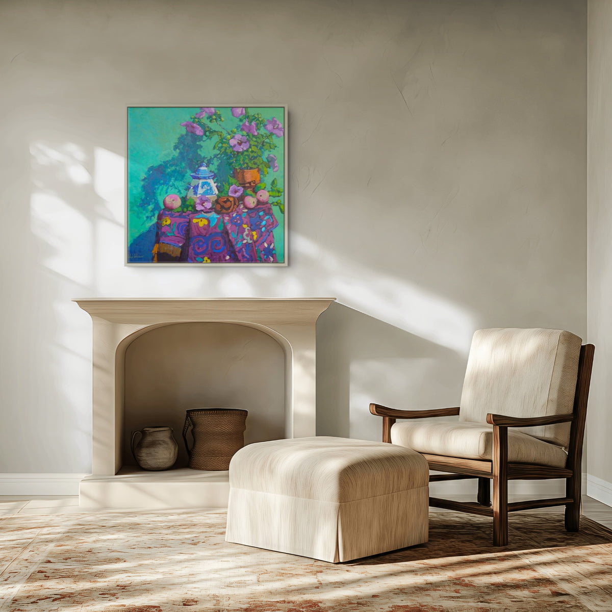 Southwest Style Floral Painting By Rachel Uchizono