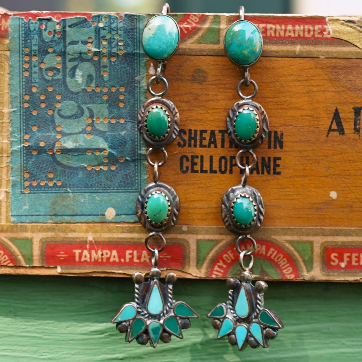 Southwest Vintage Turquoise Dangle Earrings