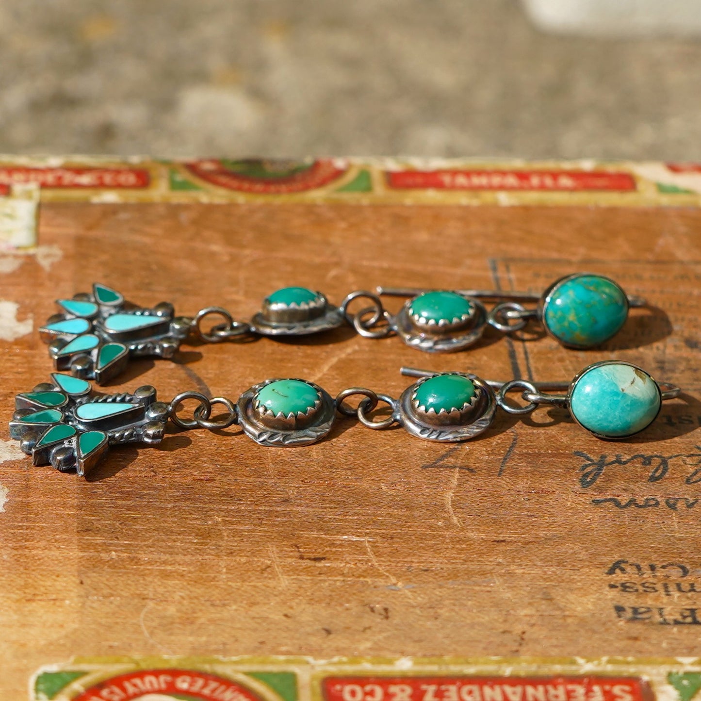 Southwest Vintage Turquoise Dangle Earrings
