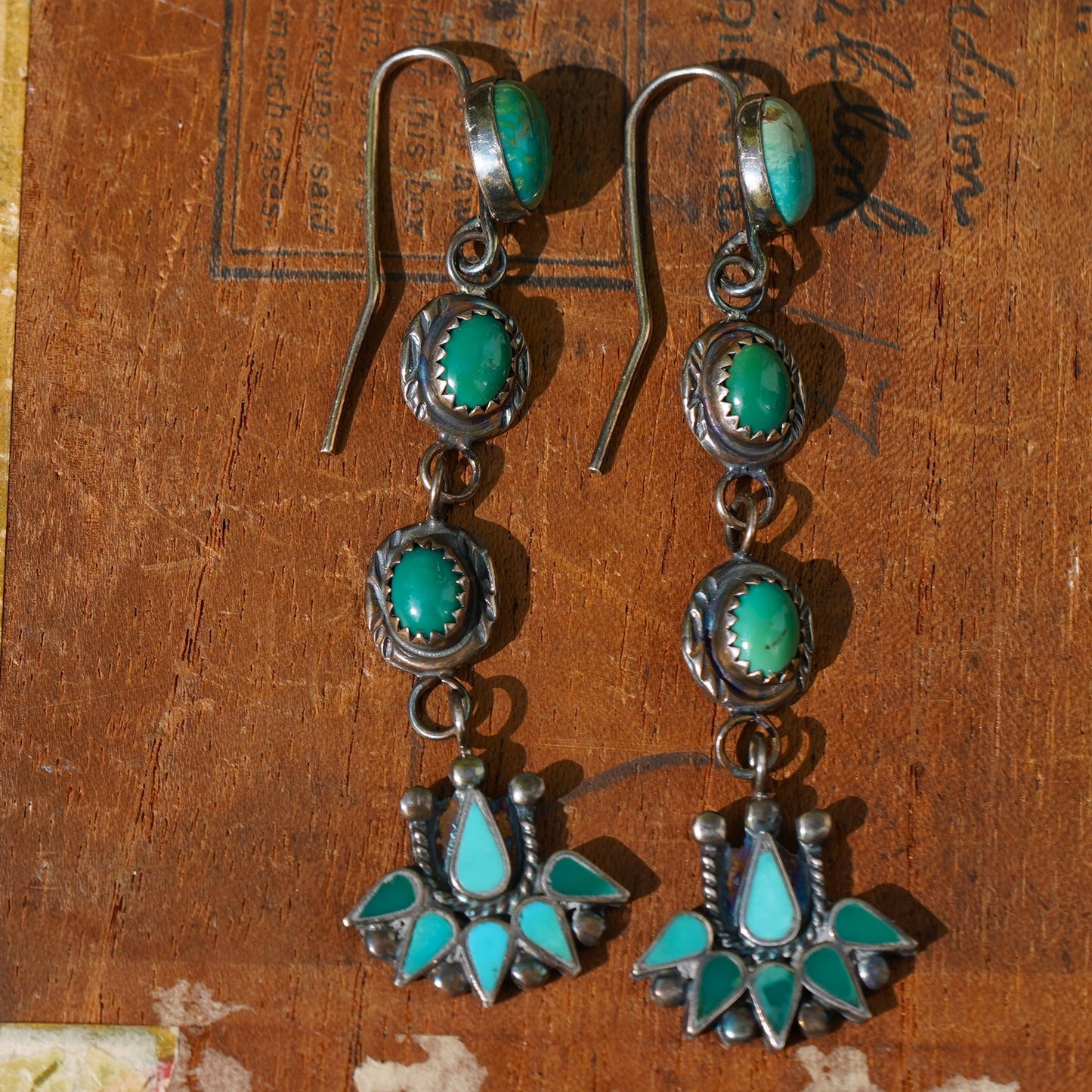 Southwest Vintage Turquoise Dangle Earrings