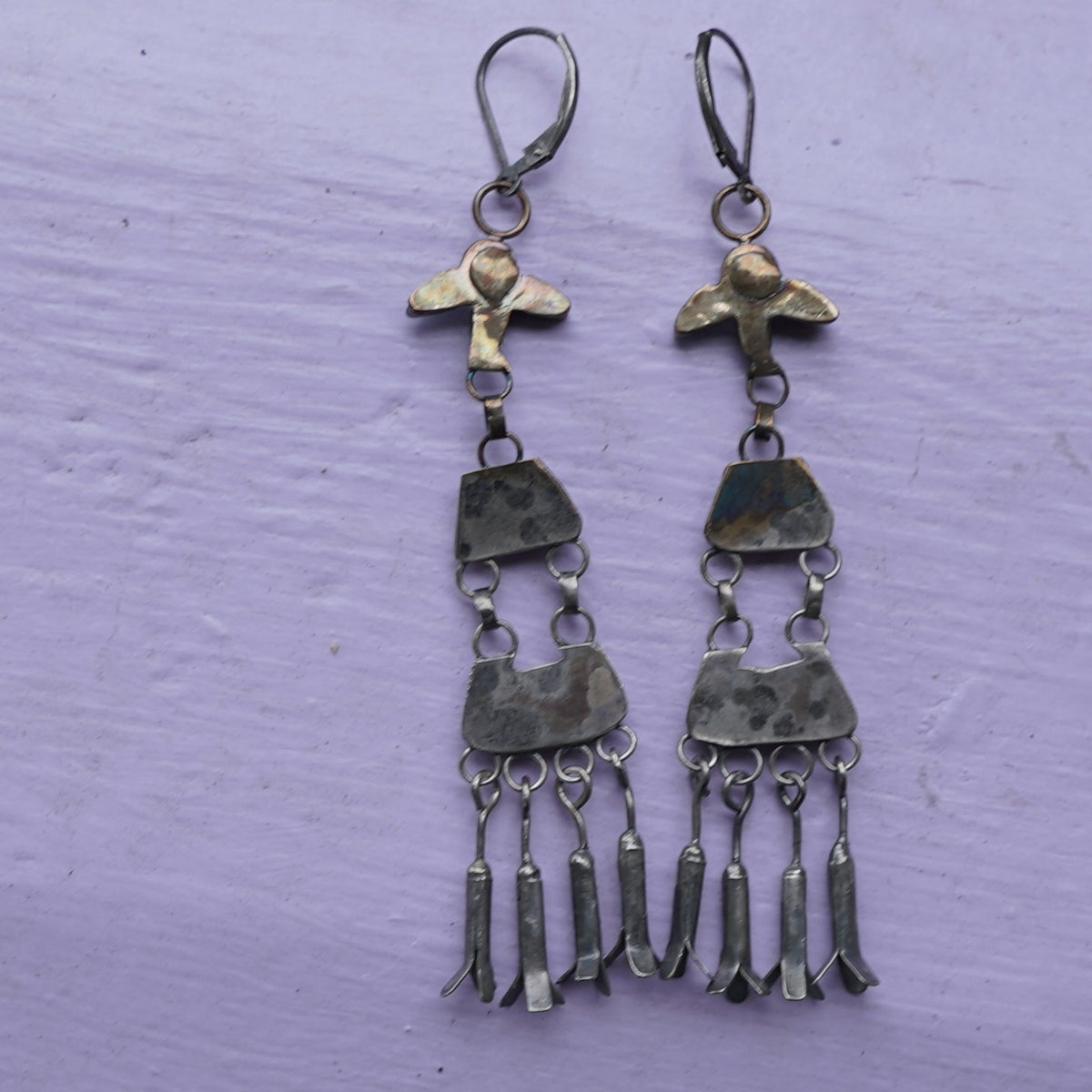 Chandelier Style 1940's Turquoise Earrings