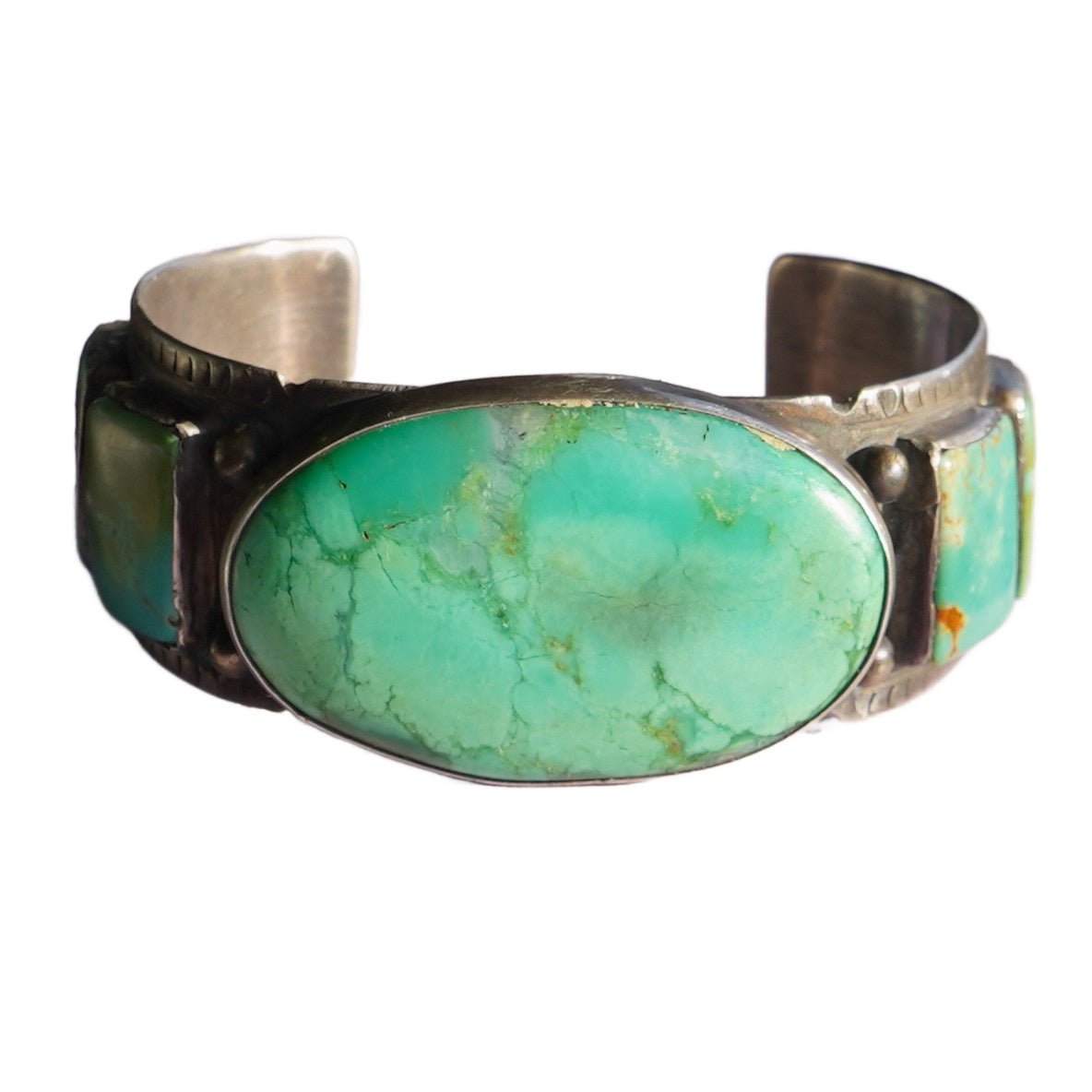 Vintage Southwest Carico Lake Turquoise Cuff Bracelet