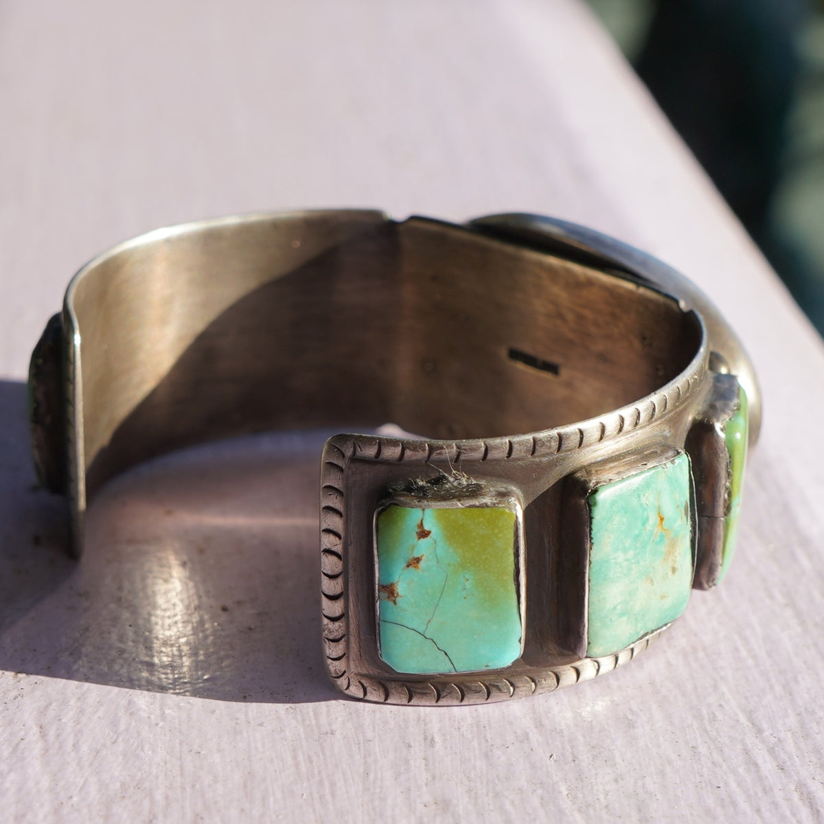 Vintage Southwest Carico Lake Turquoise Cuff Bracelet