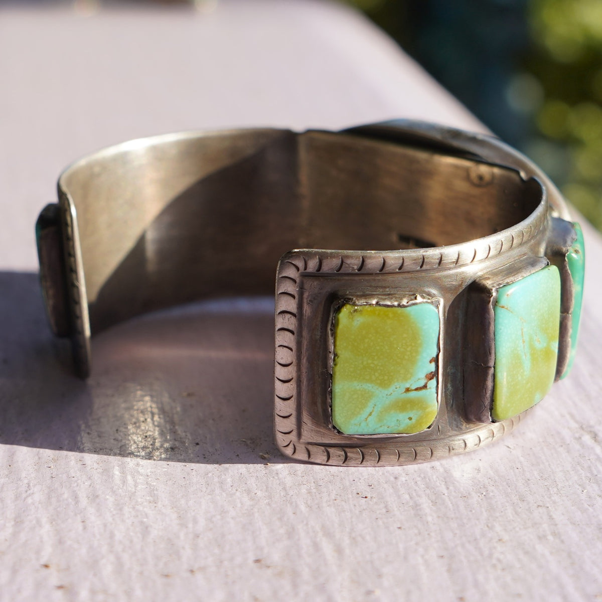 Vintage Southwest Carico Lake Turquoise Cuff Bracelet