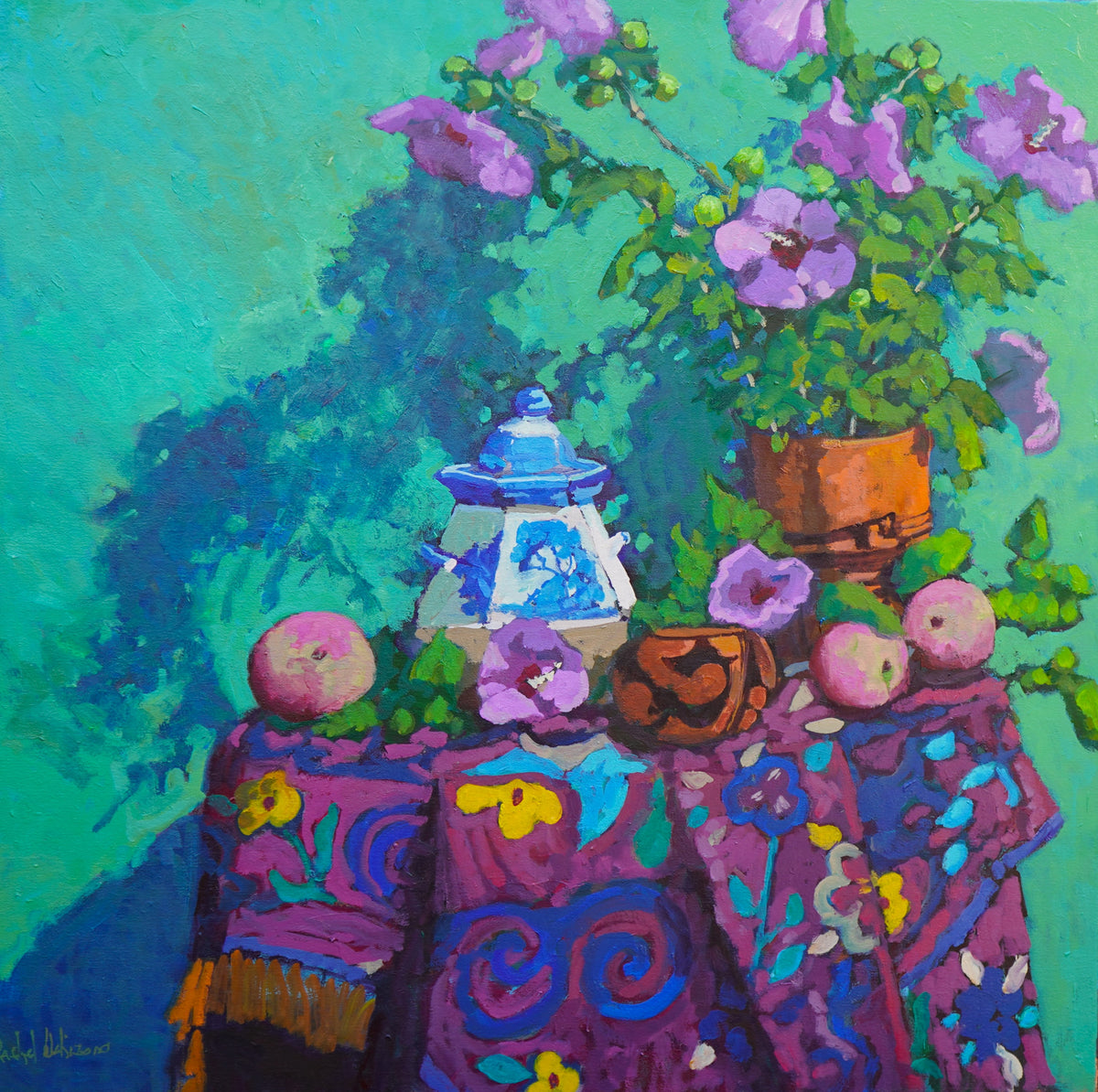 Southwest Style Floral Painting By Rachel Uchizono