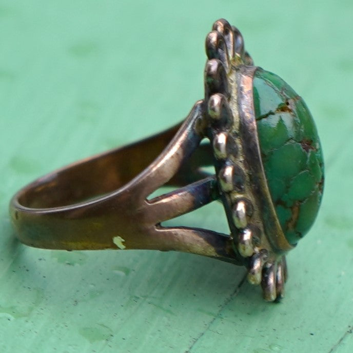 Old Navajo Cerrillos Turquoise Ring