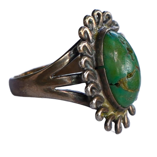 Old Navajo Cerrillos Turquoise Ring