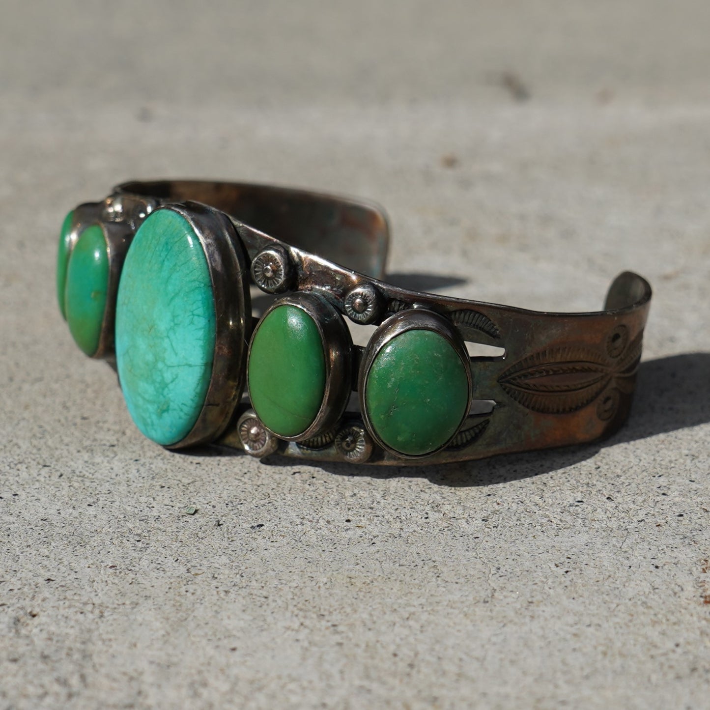 Old Fred Harvey Navajo Turquoise Bracelet