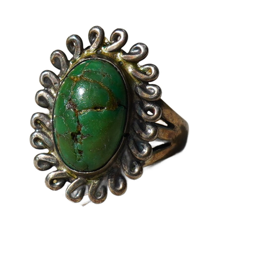 Old Navajo Cerrillos Turquoise Ring