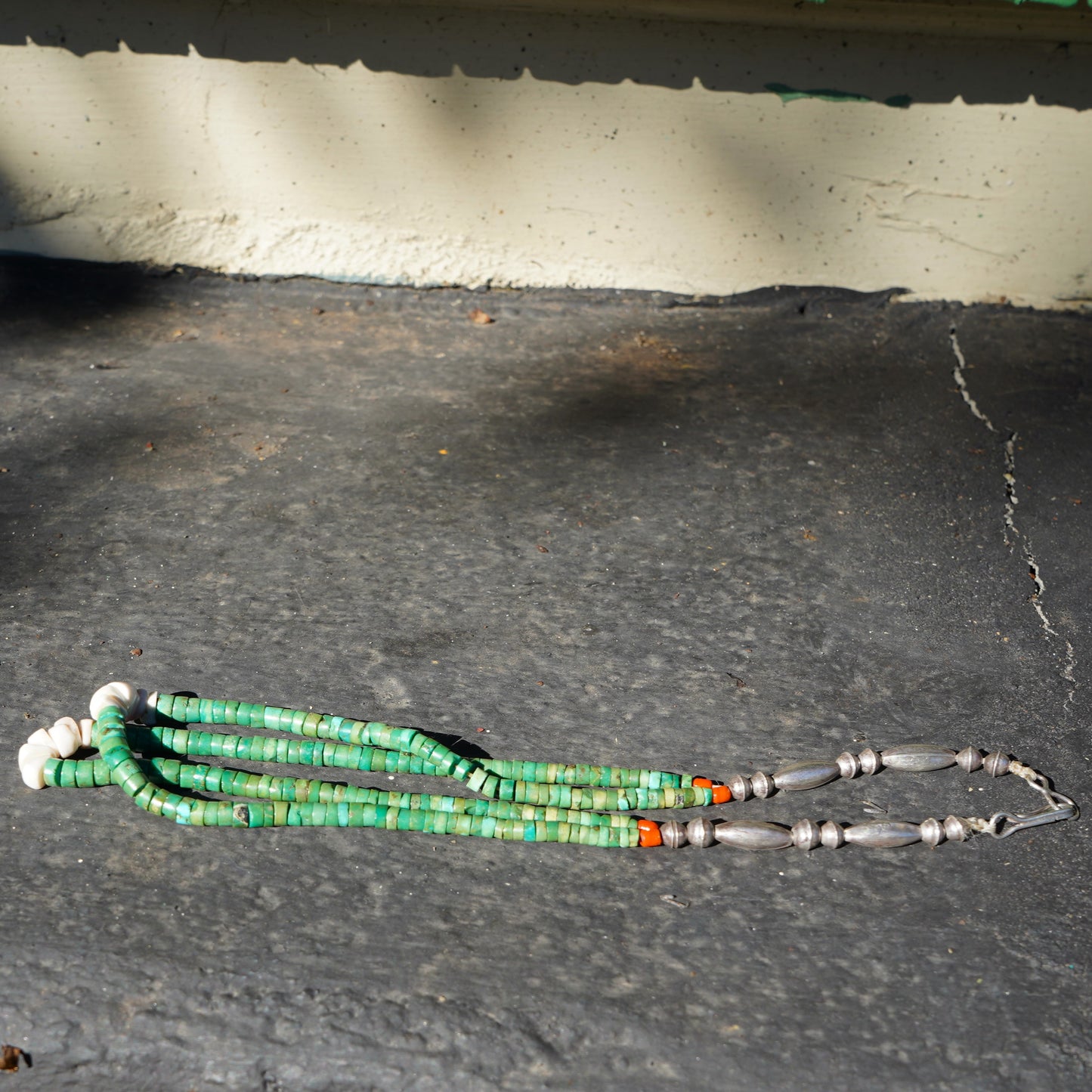 Vintage Green Cerrillos Turquoise Jacla Necklace