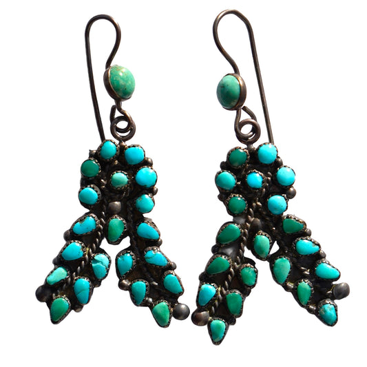 Vintage Zuni Turquoise Earrings