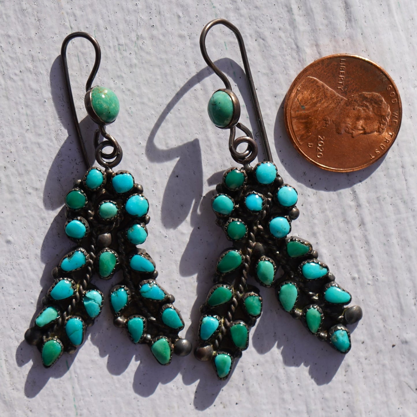 Vintage Zuni Turquoise Earrings