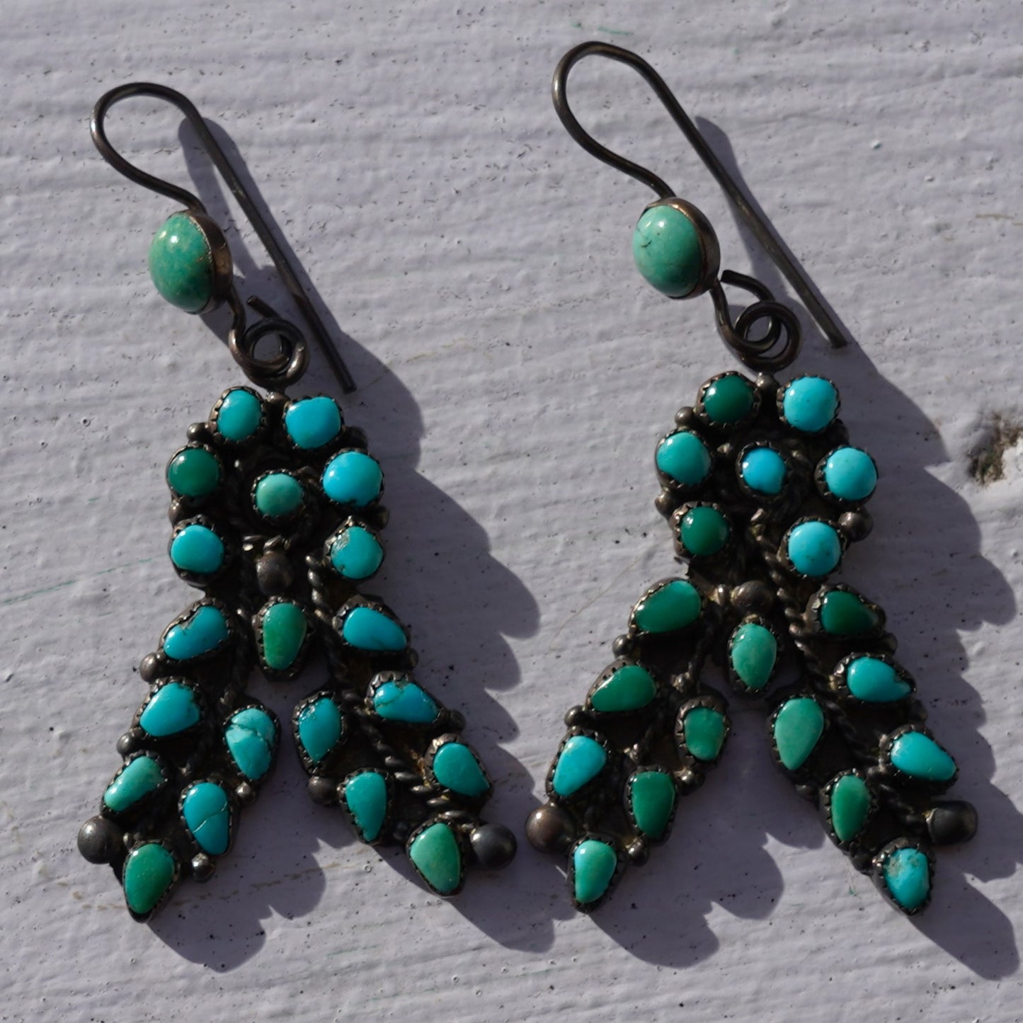 Vintage Zuni Turquoise Earrings