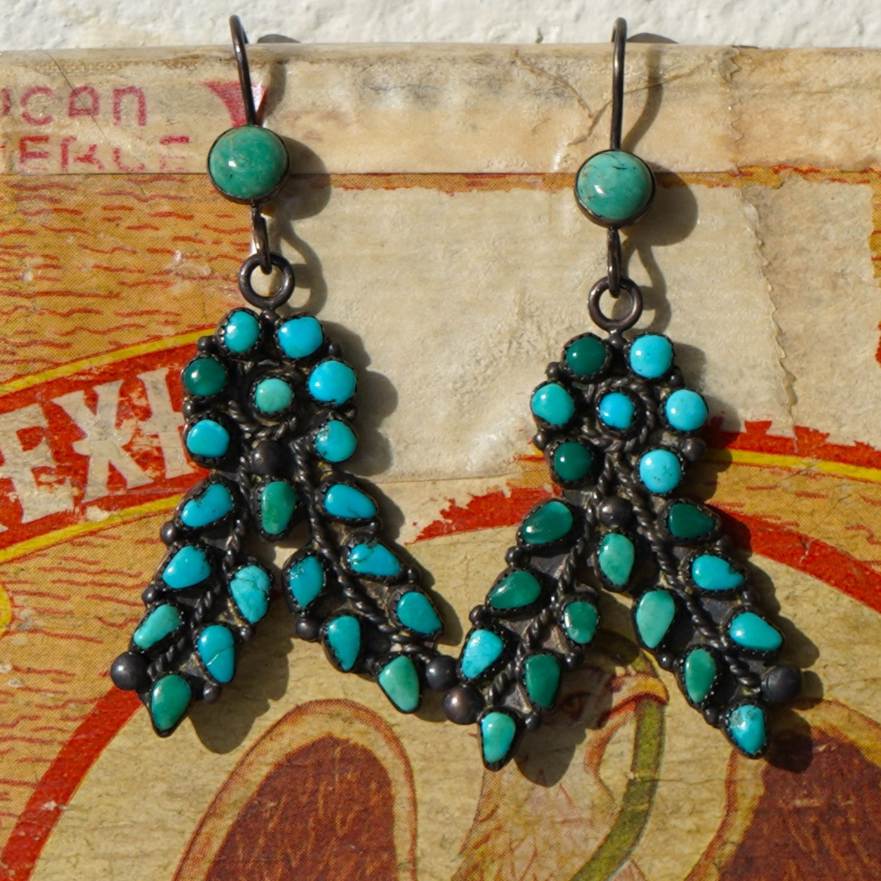 Vintage Zuni Turquoise Earrings