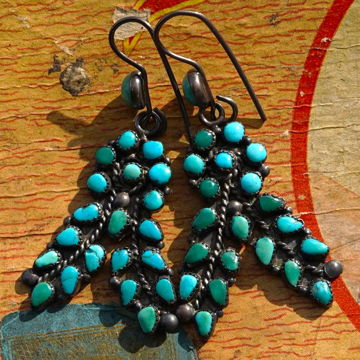 Vintage Zuni Turquoise Earrings