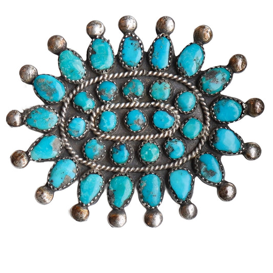 Vintage Turquoise Zuni Pin