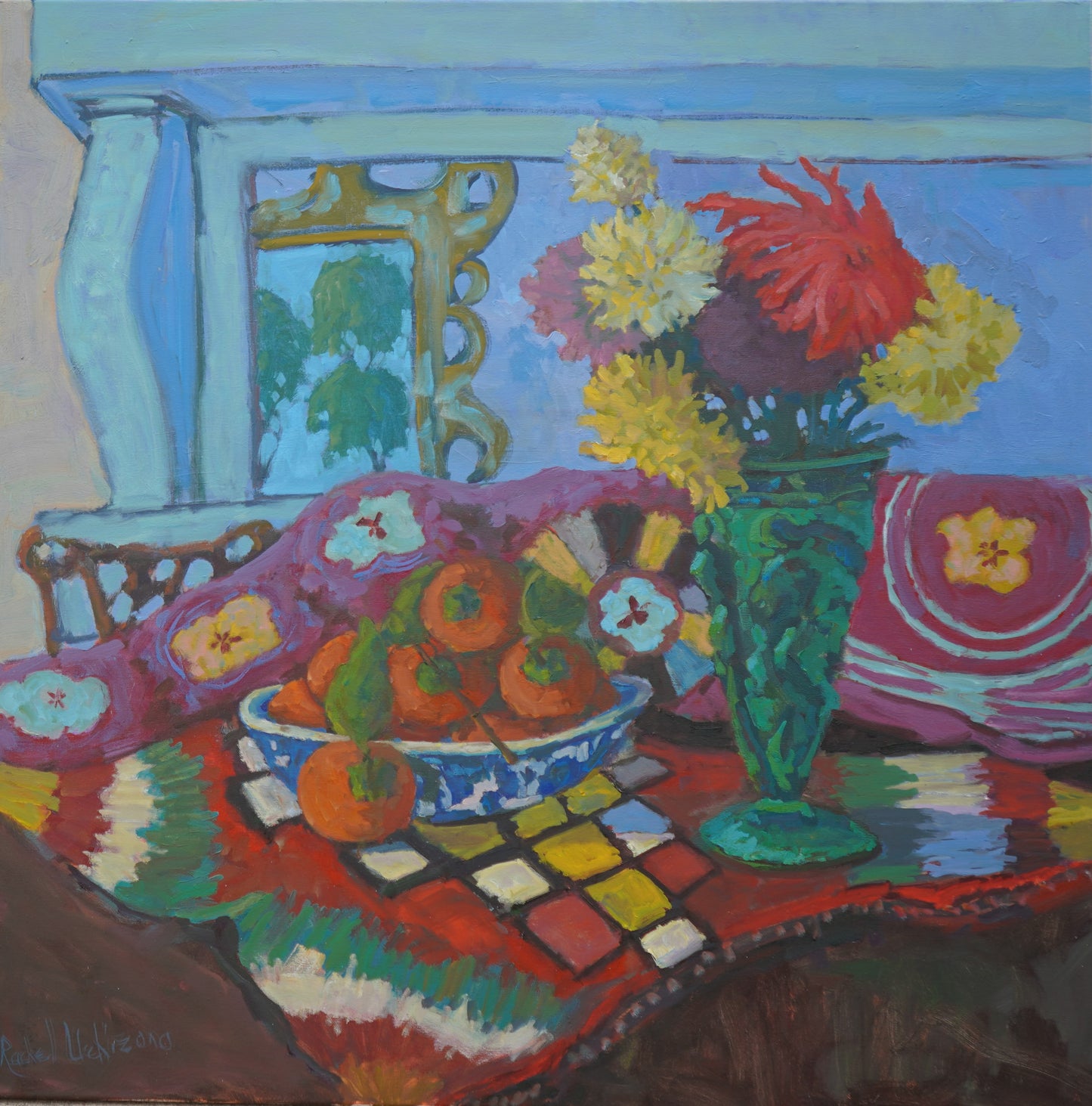 "Fall Garden And Germantown Sampler" Painting By Rachel Uchizono