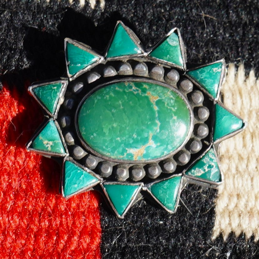 Cerrillos Turquoise Navajo Brooch