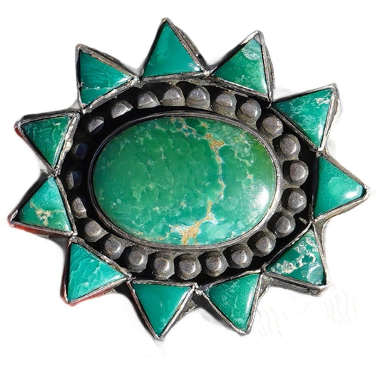 Cerrillos Turquoise Navajo Brooch