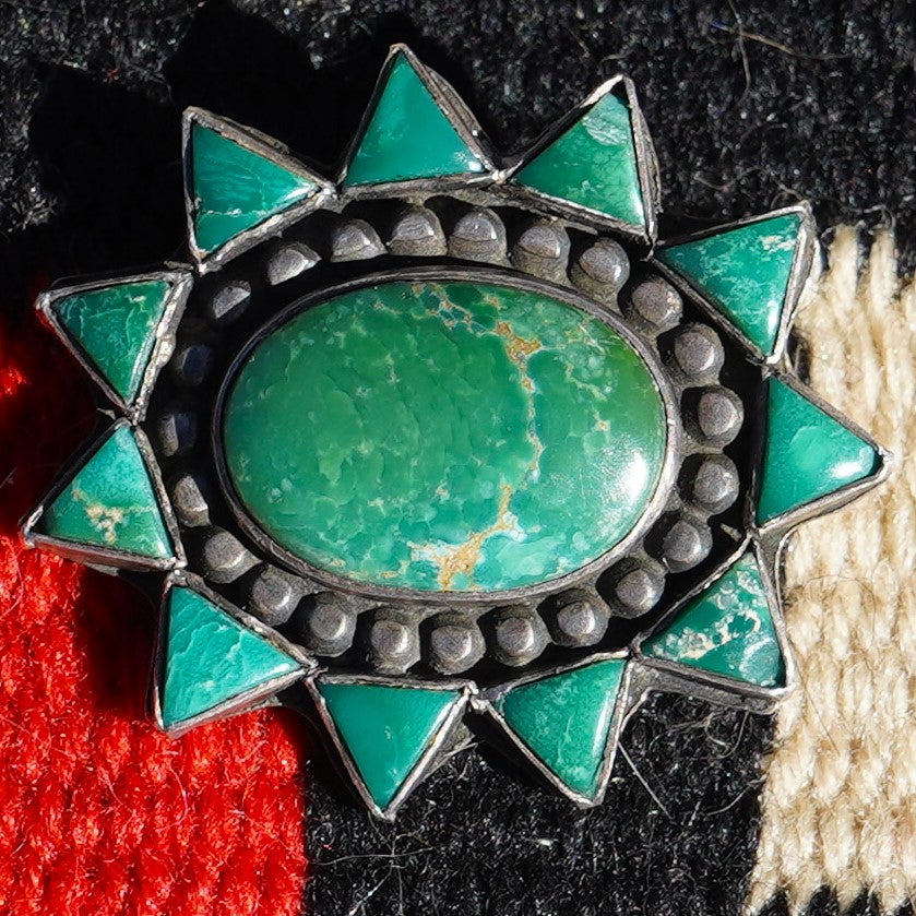 Cerrillos Turquoise Navajo Brooch