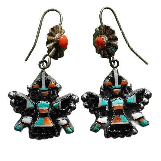 Vintage Zuni Pueblo Knifewing Earrings