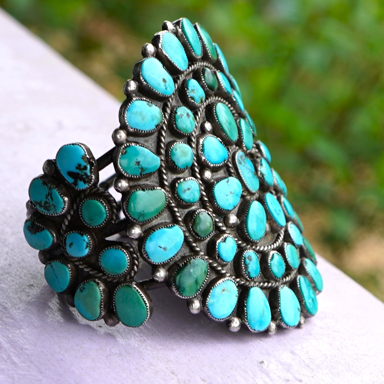 1930's Turquoise Cluster Bracelet