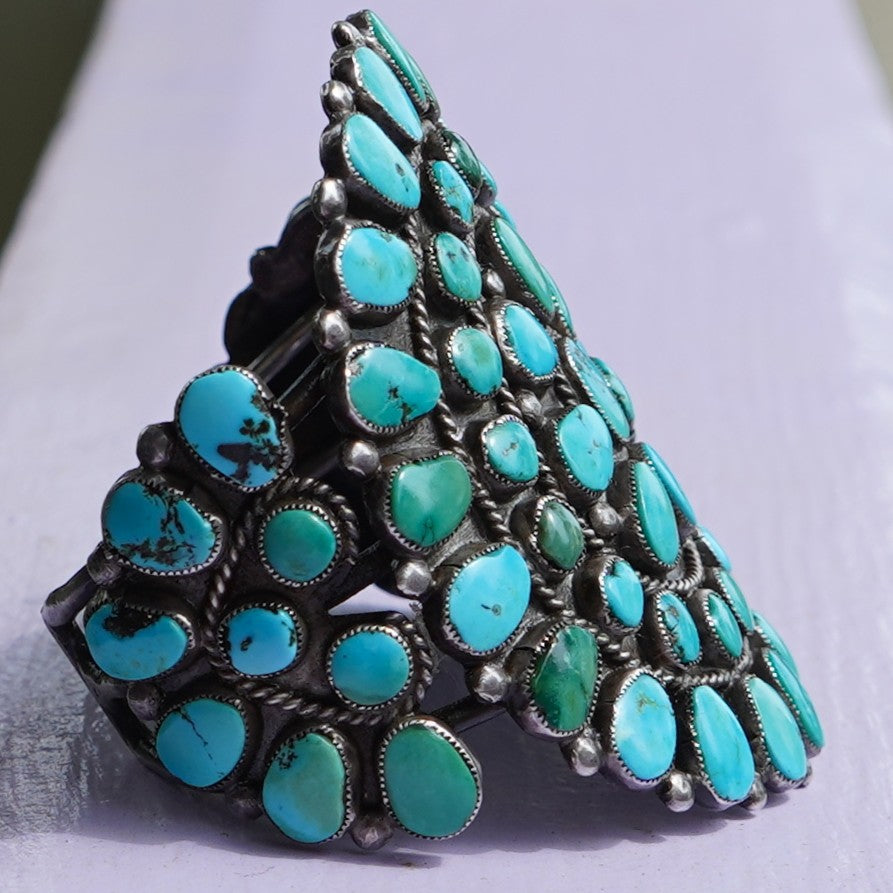1930's Turquoise Cluster Bracelet