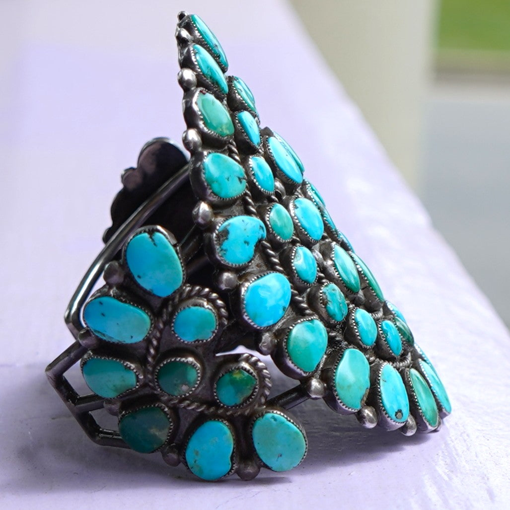 1930's Turquoise Cluster Bracelet