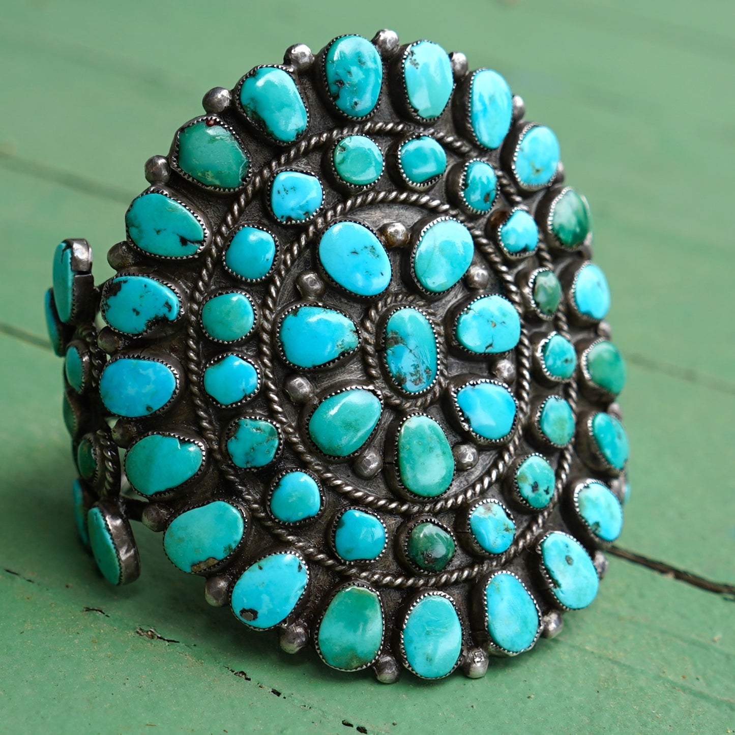 1930's Turquoise Cluster Bracelet