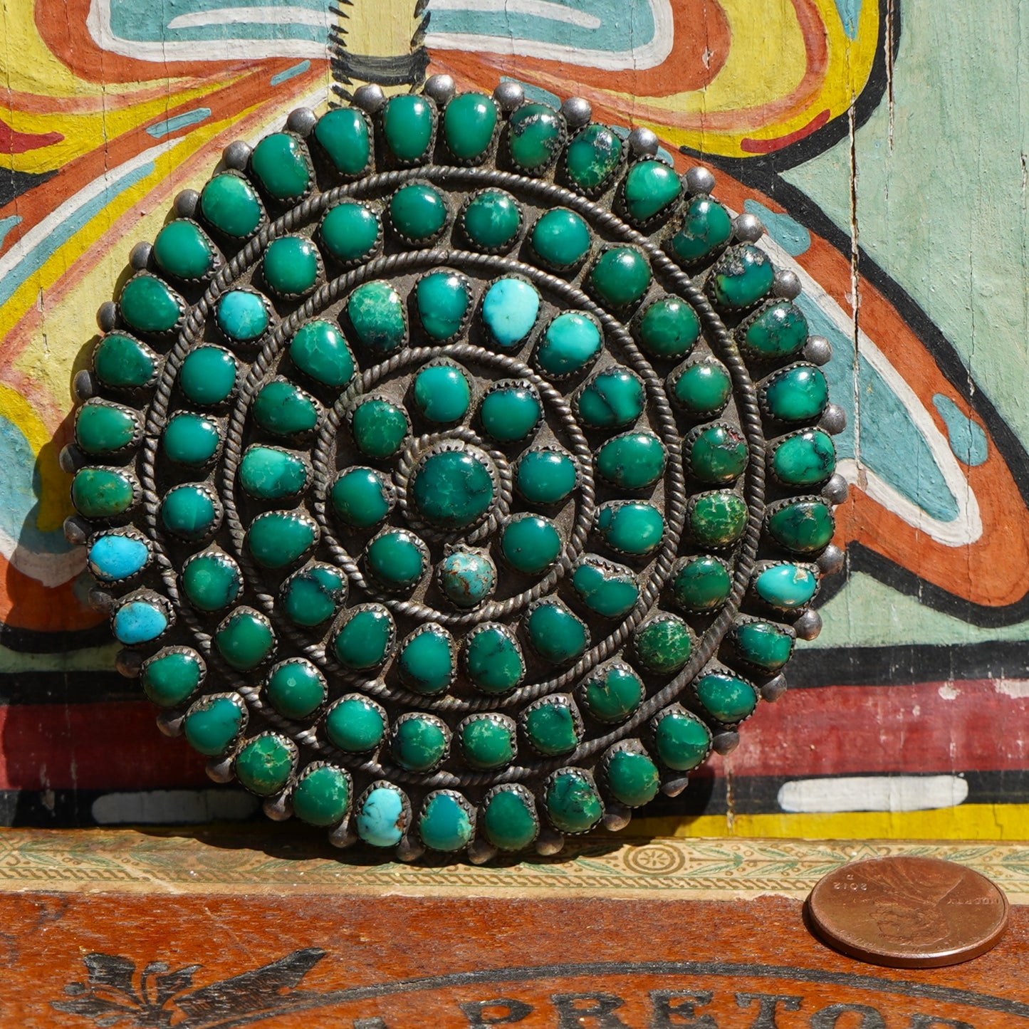 Old Cerrillos Turquoise Pin